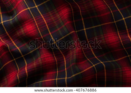 Fabric, Scottish cage. Texture, background