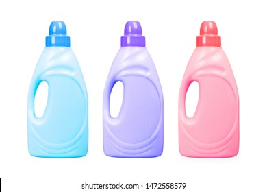 Fabric Softener Bottle Isolated On A White