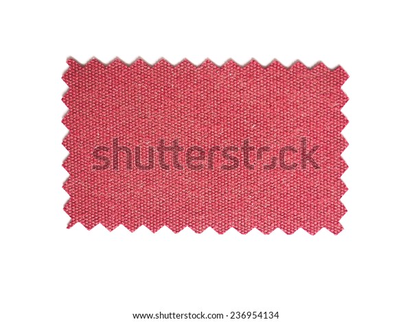 A fabric swatch with zig zag border cut with\
pinking shears