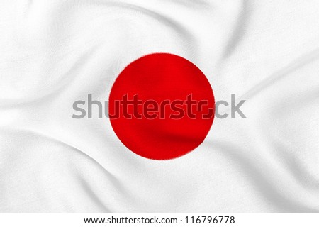 Fabric texture of the flag of Japan