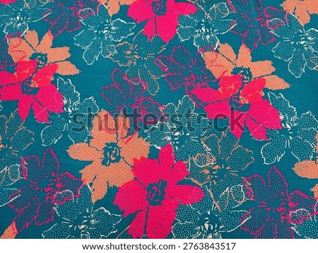 fabric texture with a flowers 