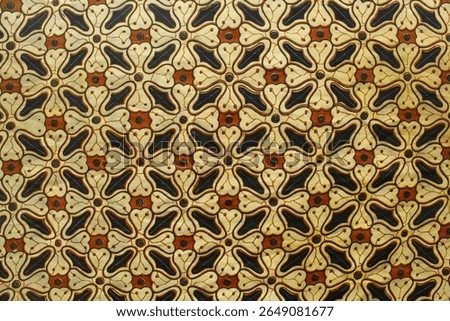 fabric texture with Indonesian batik pattern