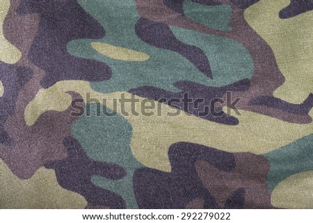 Fabrics with camouflage pattern. Background.