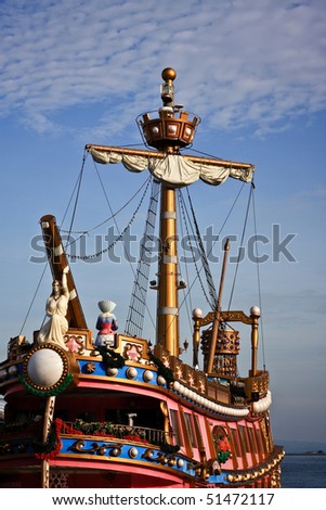 Fabulous ship in the sea