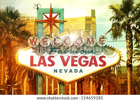 Fabulous Vegas - Welcome to Fabulous Las Vegas, Nevada - Vegas Strip Entrance Sign. American Cities Photo Collection