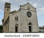 The facade of the abbey church San Stefano in Genoa