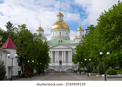 Facade of the ancient Cathedral of the All-Merciful Savior (Spassky). Penza, Russia
