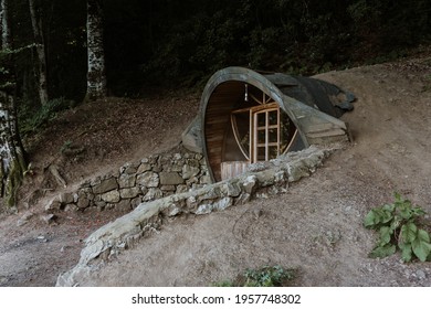 A facade of the beautiful hobbit house