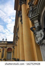 Facade Of The Beautiful Wilanów Palace In Warsaw.