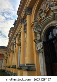 Facade Of The Beautiful Wilanów Palace In Warsaw.