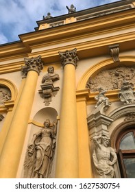 Facade Of The Beautiful Wilanów Palace In Warsaw.