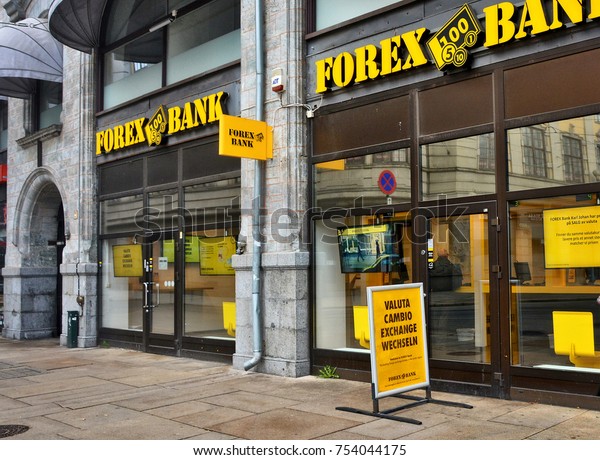 Facade Building Forex Bank Banking Industry Stock Photo Edit Now - facade of building of forex bank banking industry in scandinavian countries yellow sign and