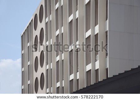 facade building pattern in modern apartment housing. Abstract architecture background.