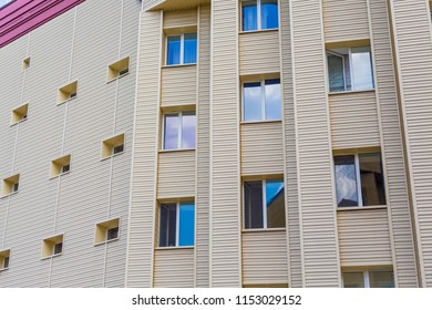 facade of a building with windows