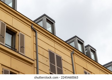 facade of an building with windows