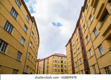 Facade of a building with windows