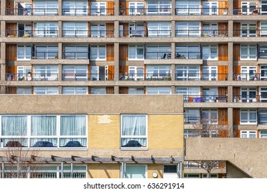 Facade Of Carradale House Block At  Brownfield Estate, East London