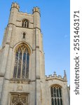 Facade of Church of St Mary the Great, Cambridge, United Kingdom, built in Late Perpendicular Gothic style, between 1478–1519