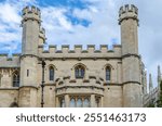 Facade of Church of St Mary the Great, Cambridge, United Kingdom, built in Late Perpendicular Gothic style, between 1478–1519