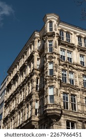Facade of the classical style building.