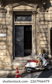 Facade of the classical style building.