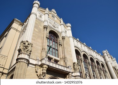 Facade Of The Vigadó Concert Hall On The Eastern Bank Of The Danube In Budapest