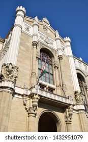 Facade Of The Vigadó Concert Hall On The Eastern Bank Of The Danube In Budapest