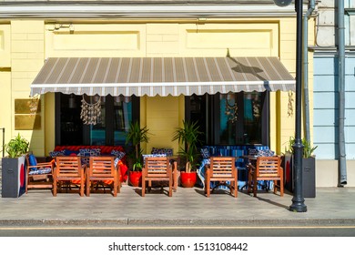 The facade of a cozy restaurant or street cafe at day time - Powered by Shutterstock