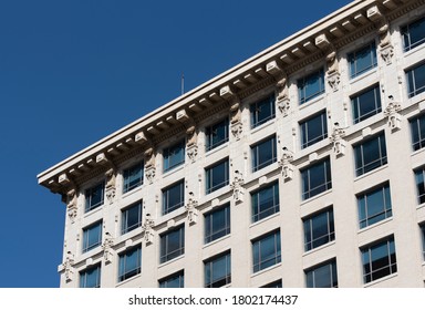 The Facade Decoration Of The Old Building In Los Angeles