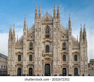
Facade of famous Milan Cathedral (Duomo di Milano), Italy.