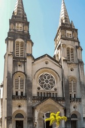 The Facade In Gothic Architectural Style Of The Metropolitan Cathedral Of São José In Fortaleza CE, Brazil