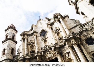 Facade Of The Havana Cathedral