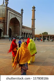 Facade of Jama Masjid, Delhi, India