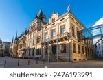 Facade of Luxembourg Grand Ducal Palace, the official residence of the grand duke of Luxembourg