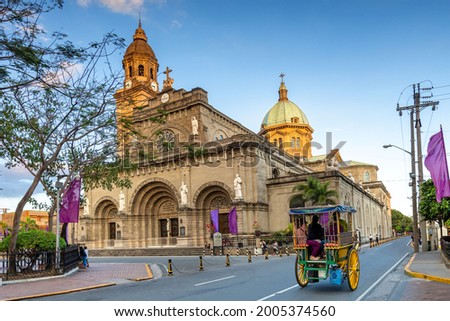 Facade of Manila Cathedral, Manila, Philippines