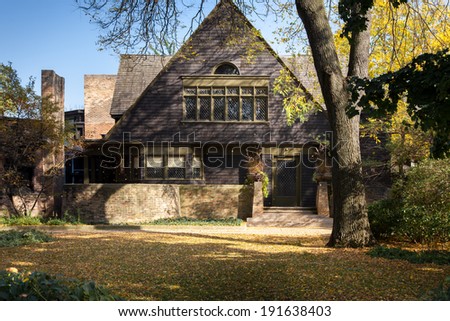 Facade of a mansion, Chicago, Cook County, Illinois, USA