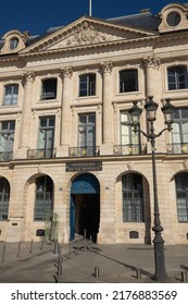 Facade Of The Ministry Of Justice, Place Vendôme In Paris
