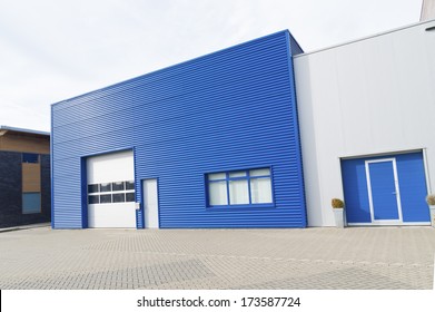 Facade Modern Blue Warehouse Stock Photo 173587724 | Shutterstock