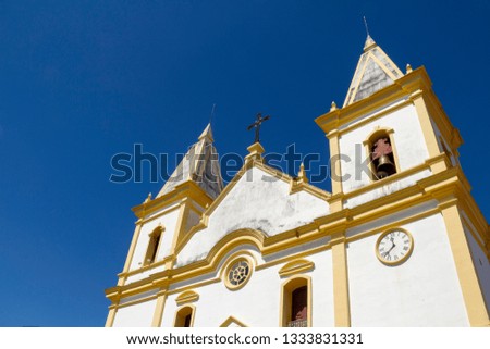 Facade of the Mother Church of the city of Santa Luzia, Metropolitan Region of Belo Horizonte