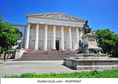 Facade Of National Museum Of Budapest