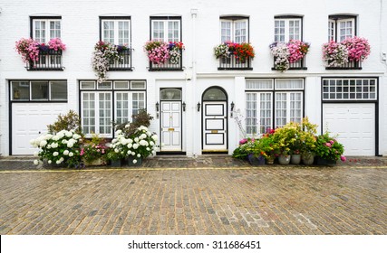 Facade Of Old House In London. England, UK