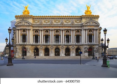 Facade of The Opera or Palace Garnier. Paris