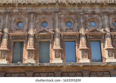 Facade Of The Palace Of Charles V, Holy Roman Emperor. Granada, Spain.