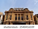 Facade of the Pedro II Theater in Ribeirao Preto, Sao Paulo, Brazil