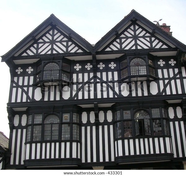 Reconstructed Facade Facade Reconstructed Elizabethan Style Building Stock