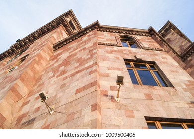Facade of red tuff.