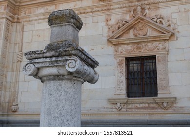 
Facade Of The Renaissance Courtyard Of The University
From The Medieval City Of Alcalá De Henares