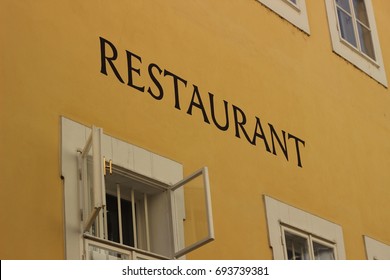 Facade of restaurant