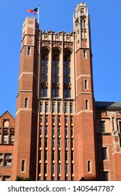 Facade Of Russell Hall, Teachers College, Columbia University. New York City, US