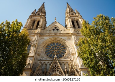 Facade Of Saint Louis Des Chartrons Catholic Church In Bordeaux, France